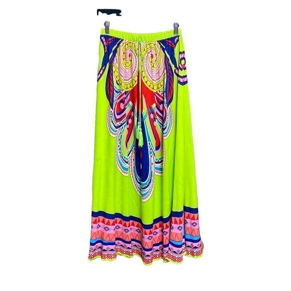 Magic Lime Multi Long Maxi Skirt Size Medium - Picture 1 of 5
